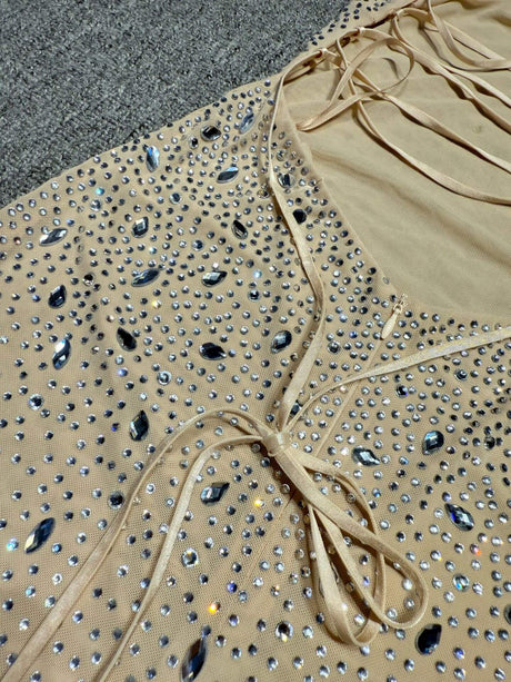 Aurohaya Mystère Sparkling Strapless Maxi Dress