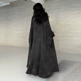 Solid Color Hot Stamping Abaya