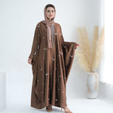 Star Moon Embroidery Abaya