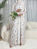 Printed Batsleeved Cardigan Abaya