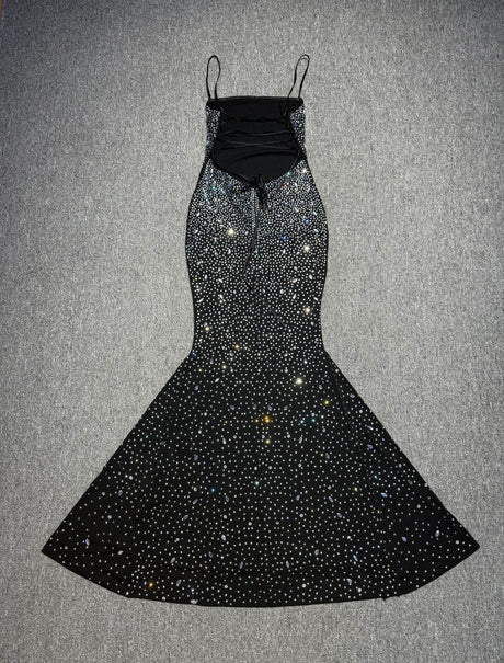 Aurohaya Mystère Sparkling Strapless Maxi Dress