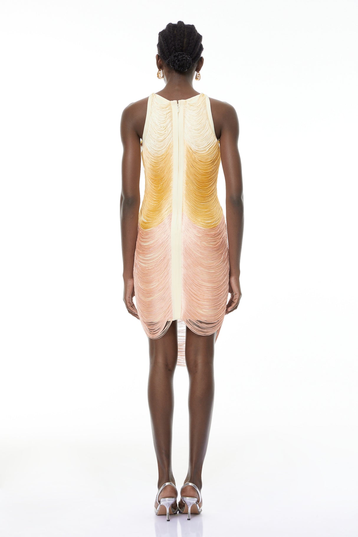 Aurohaya Ondine Yellow Ombre Mini Dress