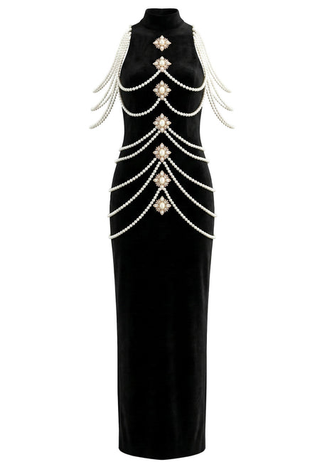 Pearl Maxi Dress Black