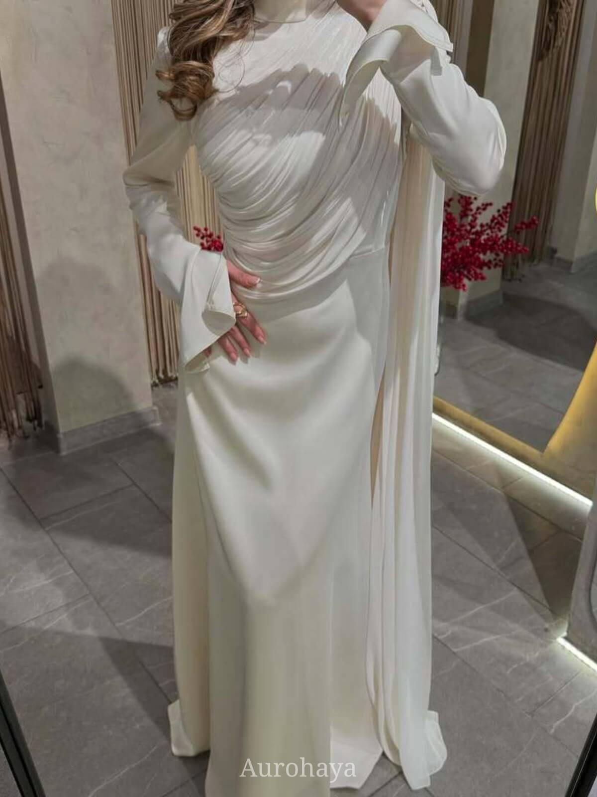 Aurohaya Pleated Asymmetrical Slim Dress