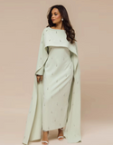 Cape Modest Maxi Dress