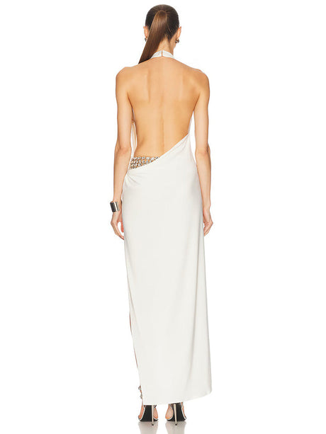 Aurohaya Aliénor Halter Backless Maxi Dress
