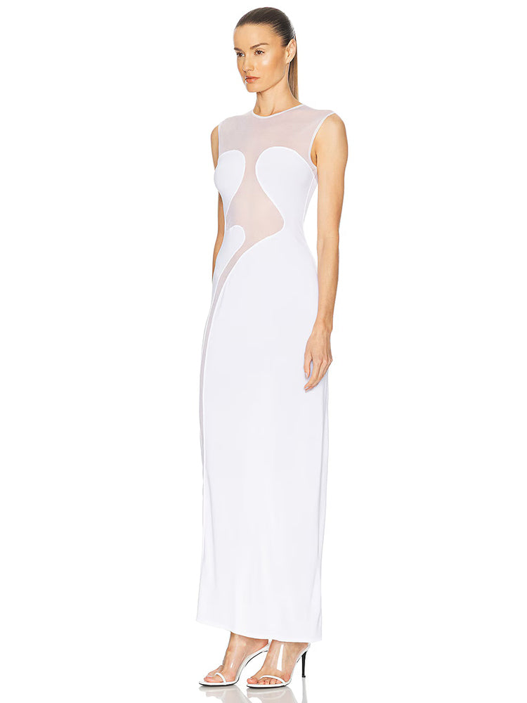 Aurohaya Louise Halter Maxi Dress
