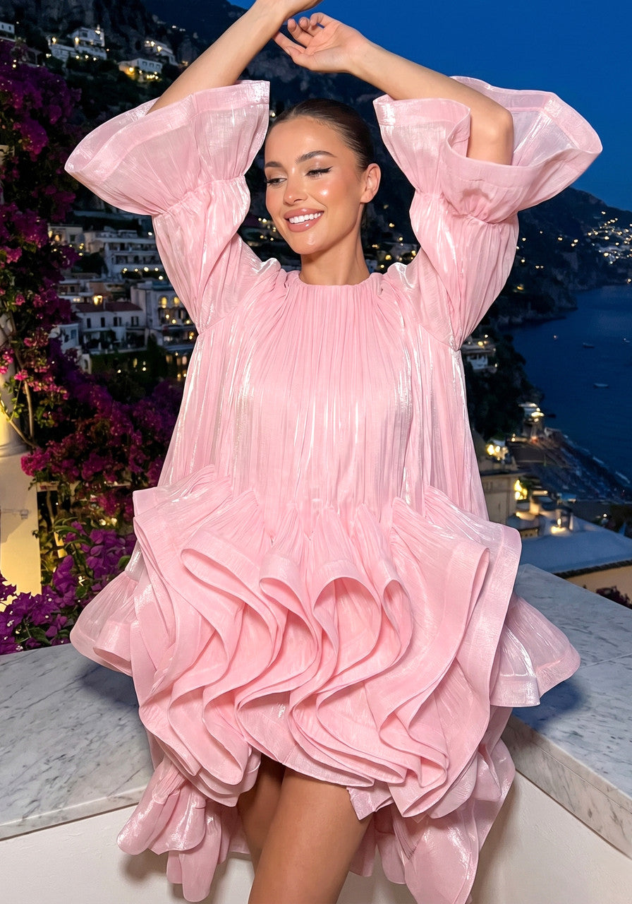 Ruffle Dress Pink