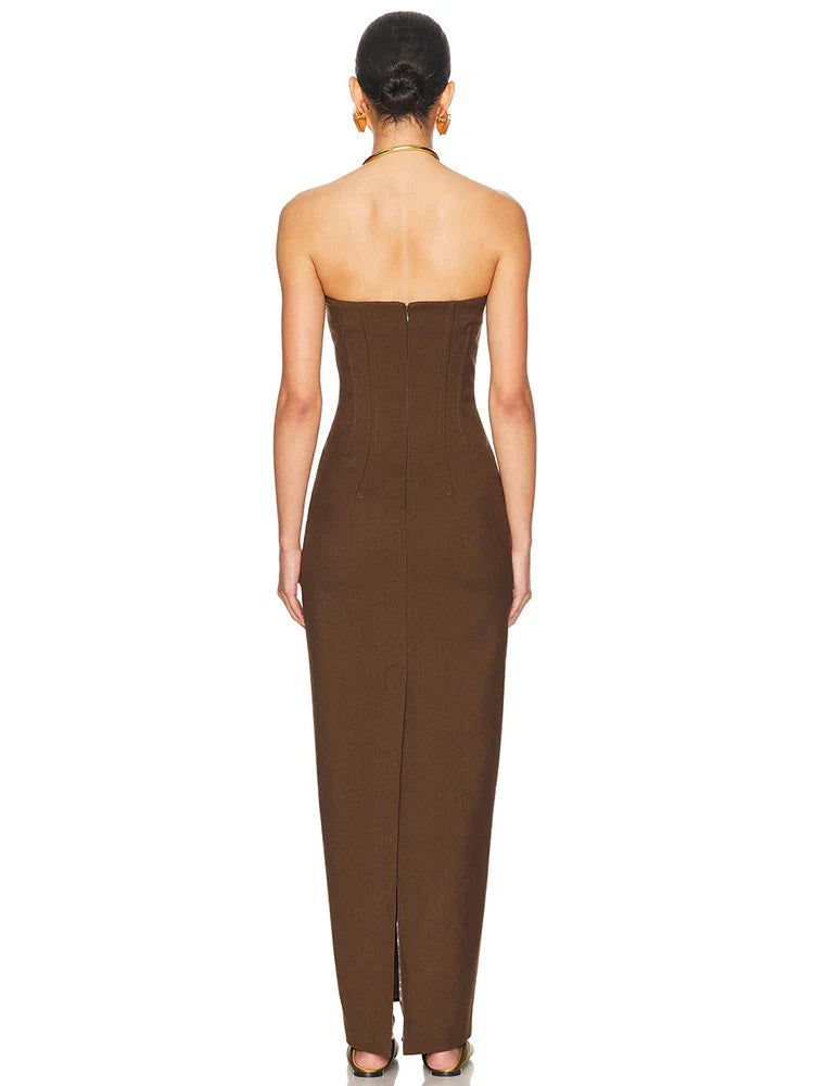 Aurohaya Brielle Strapless Bodycon Maxi Dress
