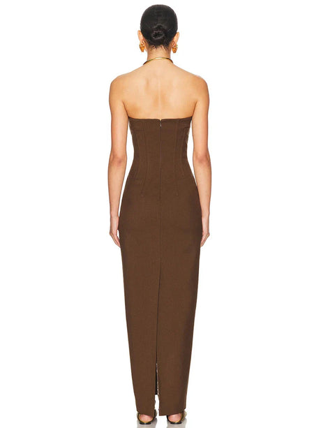 Aurohaya Brielle Strapless Bodycon Maxi Dress