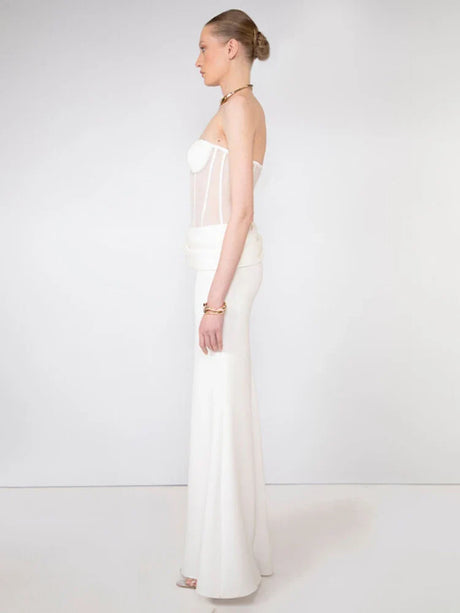 Aurohaya Cécile Corset Strapless Maxi Dress