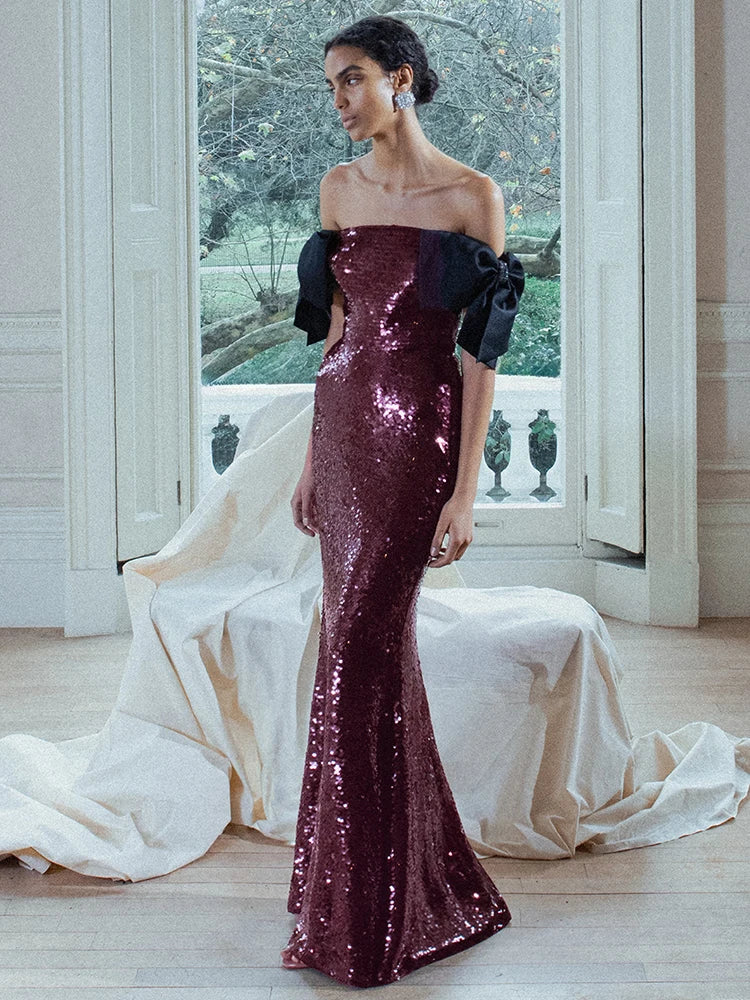 Aurohaya Mirabelle Sequin Maxi Dress