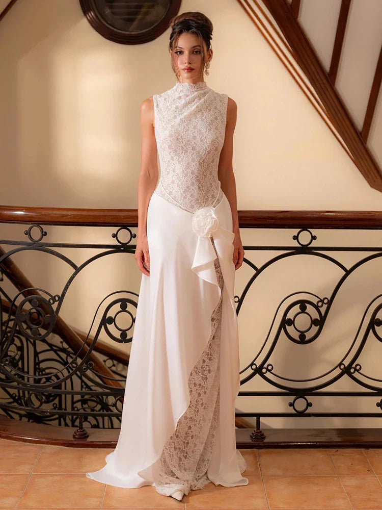 Aurohaya Floriane Lace Maxi Dress