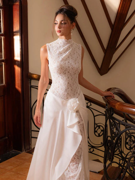 Aurohaya Floriane Lace Maxi Dress