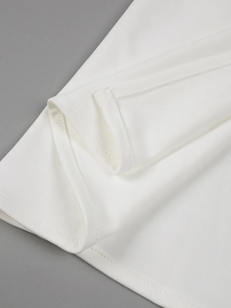 Aurohaya Perline Long Sleeve Turtleneck Maxi Dress