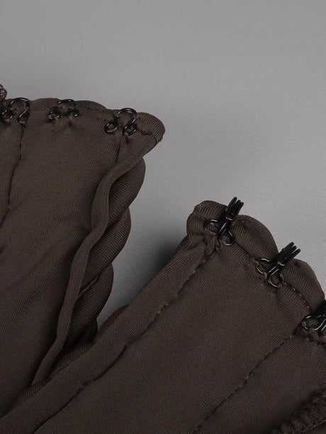 Aurohaya Églantine High Neck Halter Maxi Dress