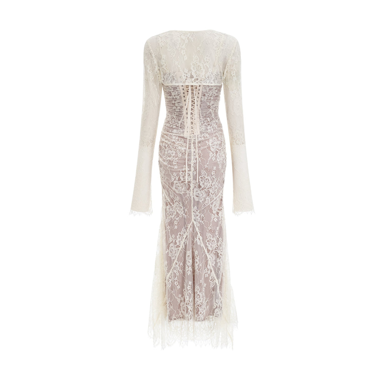 Symphonie Lace Square Neck Bodycon Maxi Dress