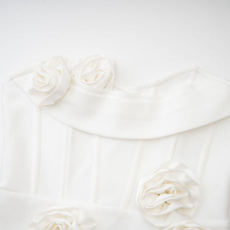 Aurohaya Geneviève off-shoulder floral dress