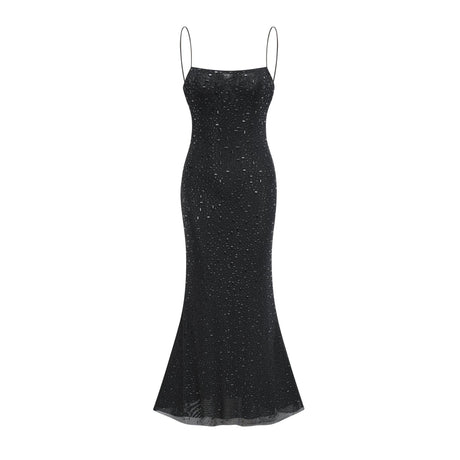 Aurohaya Axelle sequin-embellished dress Black