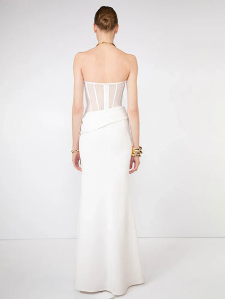 Aurohaya Cécile Corset Strapless Maxi Dress