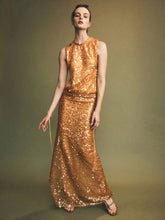 Aurohaya Maud Sequin Side Cut-out Maxi Dress