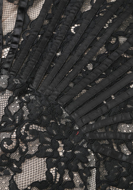 Strapless Lace Corset Dress Black