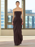 Aurohaya Iphigénie Strapless Draped Maxi Dress