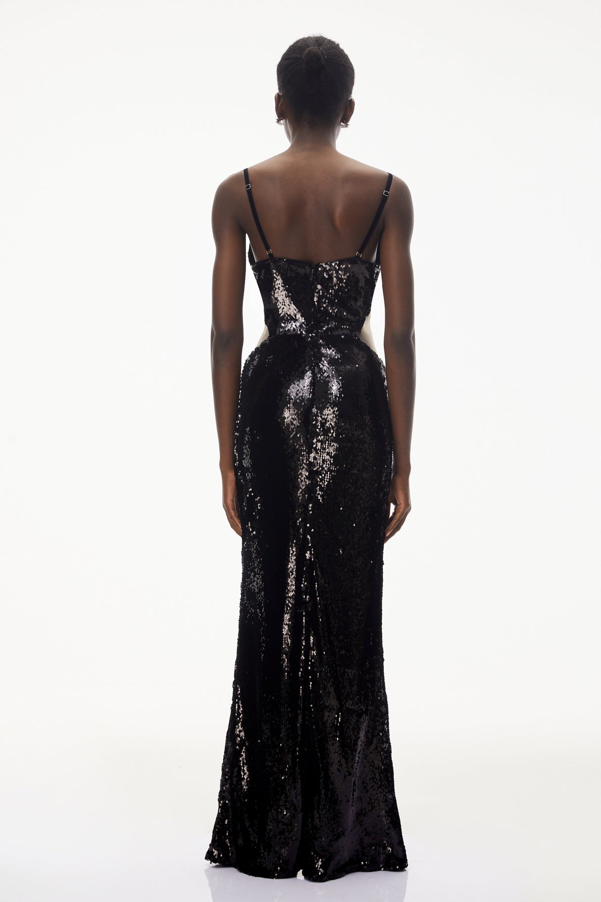 Aurohaya Violet Black Embellished Overlay Maxi Dress