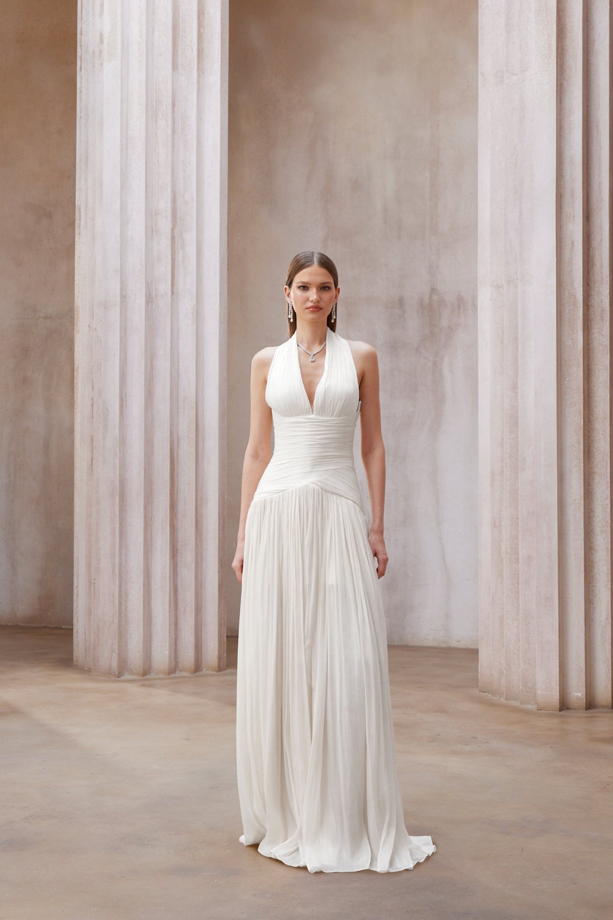 Aurohaya Uranie Gathered Maxi Dress