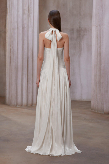 Aurohaya Verdelune Gathered Maxi Dress