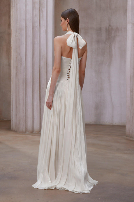 Aurohaya Verdelune Gathered Maxi Dress