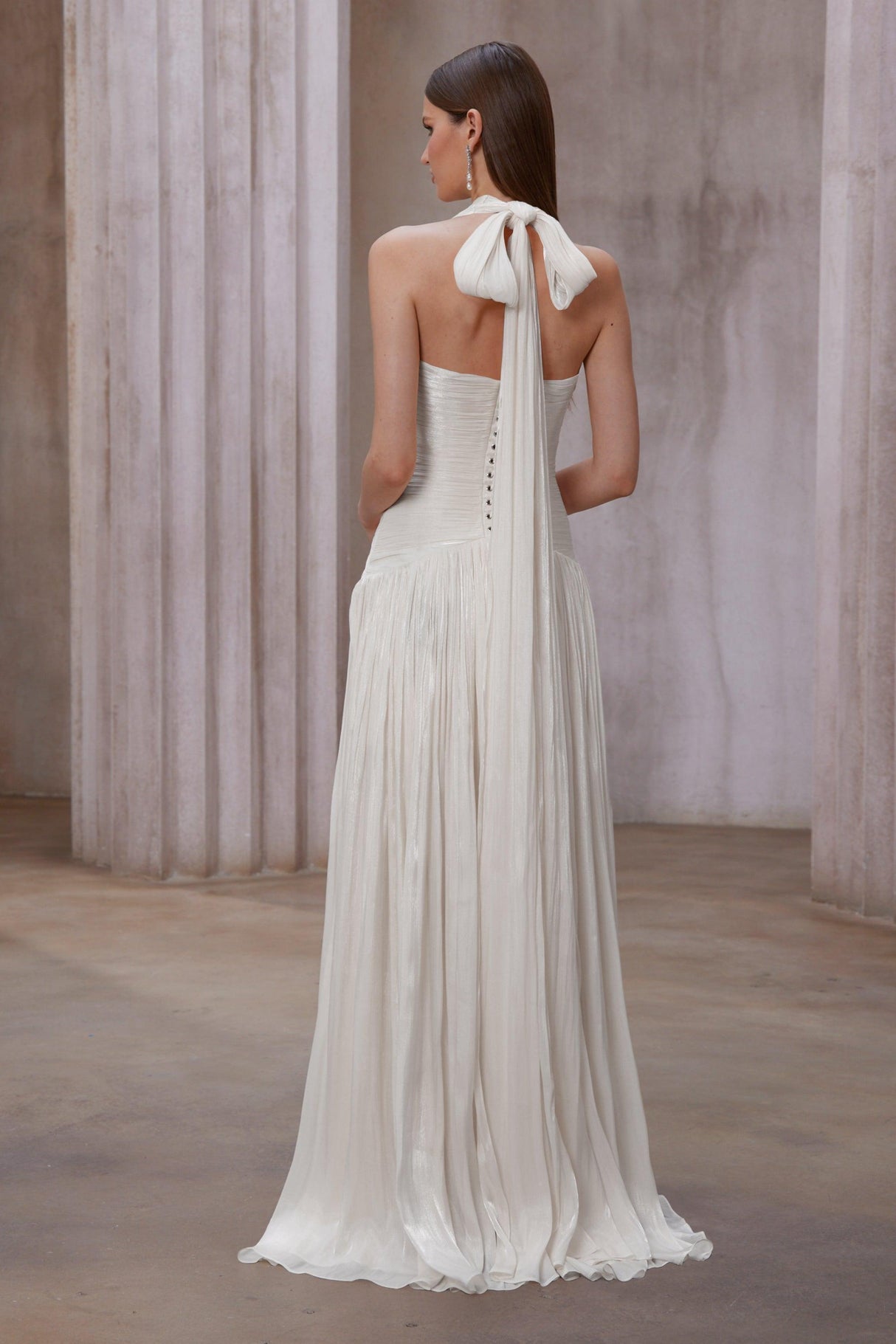 Aurohaya Verdelune Gathered Maxi Dress