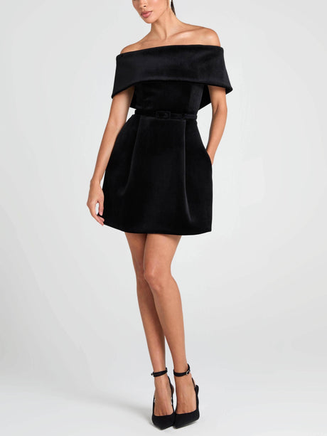 Aurohaya Elegant Off-The-Shoulder Mini Dress