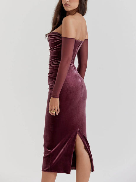 Aurohaya Strapless Midi Dress