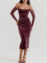 Aurohaya Strapless Midi Dress