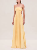 Elegant Pleated Cutout Flowy Party Maxi Dress