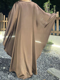 Satin Cape Elegant Abayas