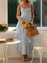 Sweet Floral Backless Sexy Midi Dress