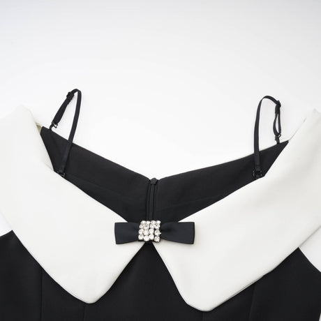 Aurohaya Deniece Black Off-The-Shoulder Mini Dress