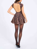 Elegant And Stylish Leopard Print Mini Dress