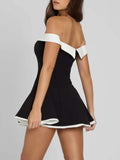 Elegant And Sexy One-shoulder Niche Mini Dress