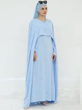 Cape Modest Maxi Dress