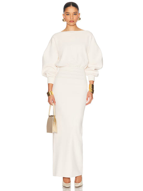 Aurohaya Édith Long Sleeve Knit Maxi Dress