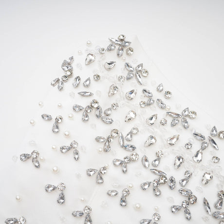 Aurohaya Melisande black embellished mini dress