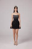 Melisande black embellished mini dress