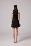 Melisande black embellished mini dress