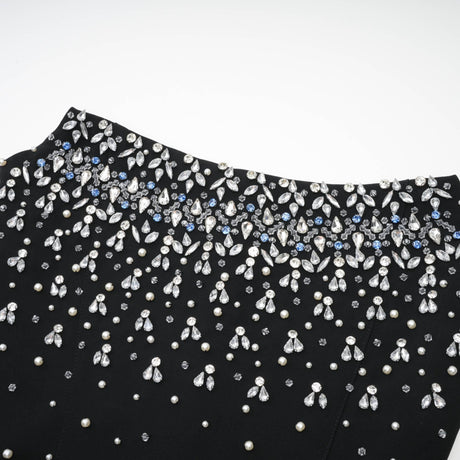 Aurohaya Melisande black embellished mini dress