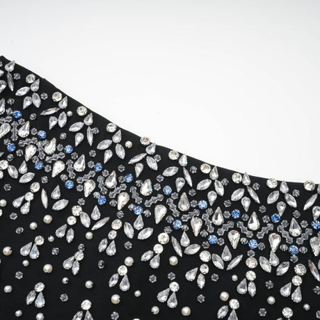 Aurohaya Melisande black embellished mini dress