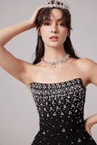 Melisande black embellished mini dress