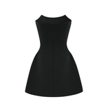 Melisande black embellished mini dress